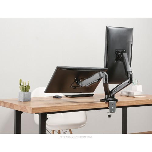 Suporte A Gás Para 2 Monitores 17" A 32" Vesa 100x100 Sm-341b