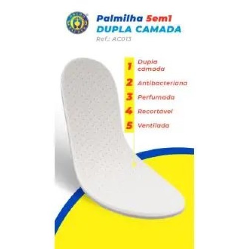 Palmilha 5 Em 1 Dupla Camada UNICO AC013