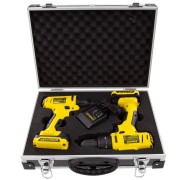 Kit Paraf e Furadeira de Imp 3/8 Pol. + Chave de Imp 1/4 Pol. c/ 2 Bat 12V Li-Ion c/ maleta STANLEY SCHI121S2FK-BR