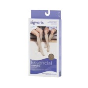 Meia de Compressao Panturrilha 3/4 Sigvaris 20-30 - 862 Premium Pe Aberto Natural P2