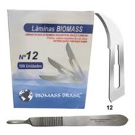 Lamina de Bisturi N.12 CX C/100un Biomass