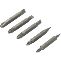 Jogo de bits/ponteiras, com 5 pecas, pontas duplas, VONDER 3538005050