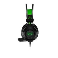 Headset Gamer Warrior Swan USB+P2 Stereo Preto/Verde Multilaser - PH225