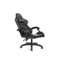 Cadeira Gamer PCTOP SE1005 Com Altura Ajust. Assento Giratorio em Couro Sintetico e Base em Nylon Cor Preta- 0087430-01