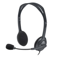 Headset Logitech H111 Cinza esteréo analógico 981-000612-C