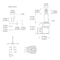 Potenciômetro Instrumentos (Unidade) Spirit VPP3-A250K-I