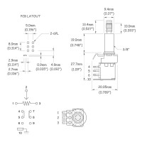Potenciômetro Instrumentos (Unidade) Spirit VPP319-B500K-I