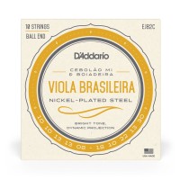 Encordoamento Viola Brasileira D Addario Nickel-Plated EJ82C