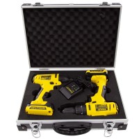 Kit Paraf e Furadeira de Imp 3/8 Pol. + Chave de Imp 1/4 Pol. c/ 2 Bat 12V Li-Ion c/ maleta STANLEY SCHI121S2FK-BR