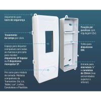 Caixa de Proteção para Disjuntor e Tomada Branco Tramontina 56300200