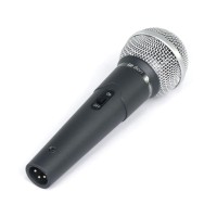 Microfone Com Fio Profissional Ls58 Chumbo, Acompanha Cabo De 5 Metros