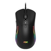 Mouse Gamer AOC 12000DPI RGB Ajuste De Peso GM310B/FG