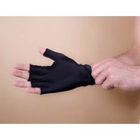 Luva Curta com Protecao UV Preto P New Form 81001
