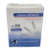 Lamina de Bisturi N.10 CX C/100un Biomass