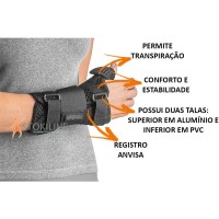 Ortese Comfort Air com Polegar Dir Preto P Hidrolight OR1022