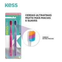Kit Com 2 Escovas Dentais Pro Extra Macias Kess 2105