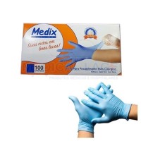Luva Nitrilica Sem Po Azul P cx com 100un Medix