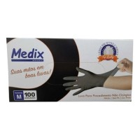 Luva Nitrilica Sem Po Preta GG cx com 100un Medix