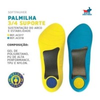 Palmilha 3/4 Suporte Softpauher - Fem 33/38 - Amarela Ortho Pahuer AC017