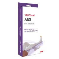 Meia de Compressão Venosan AES Meia Coxa 7/8 AGH M Pe Aberto Branco