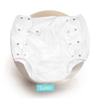 Calça Plastica Luxo Com Botao (Branco) Tam M 44/46 - Senior Care